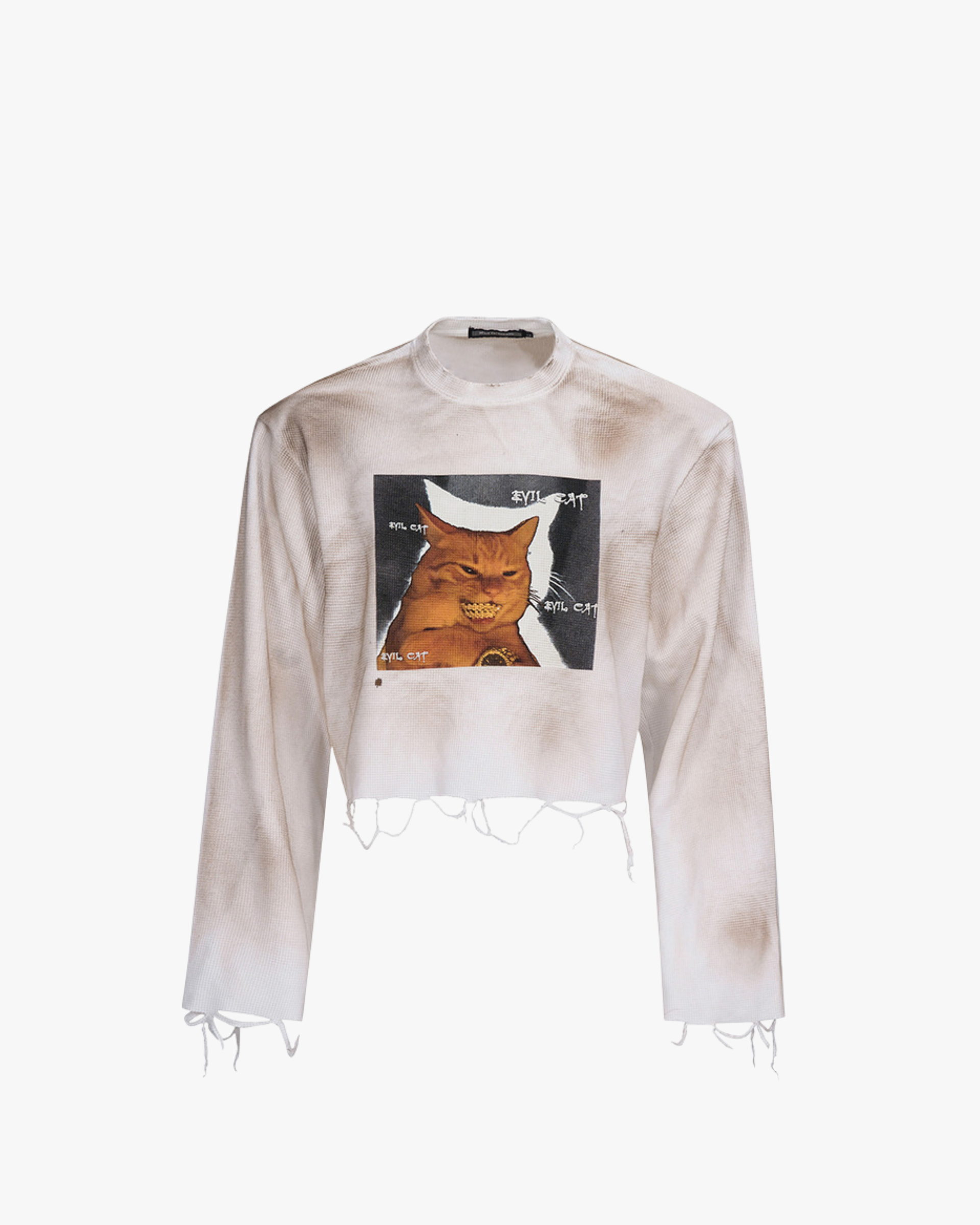 Distressed Crop Sweatshirt