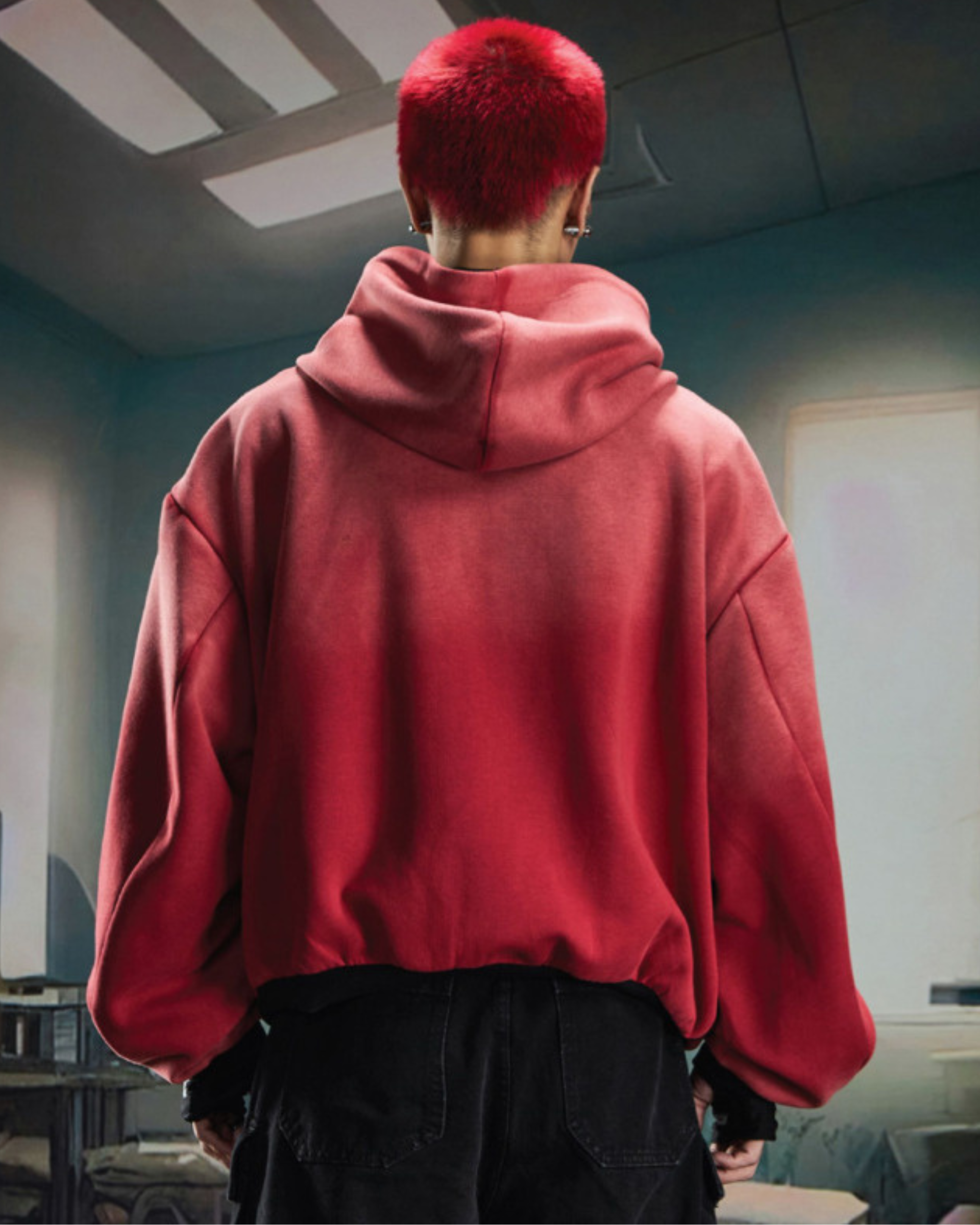 Crimson Oversized Hoodie