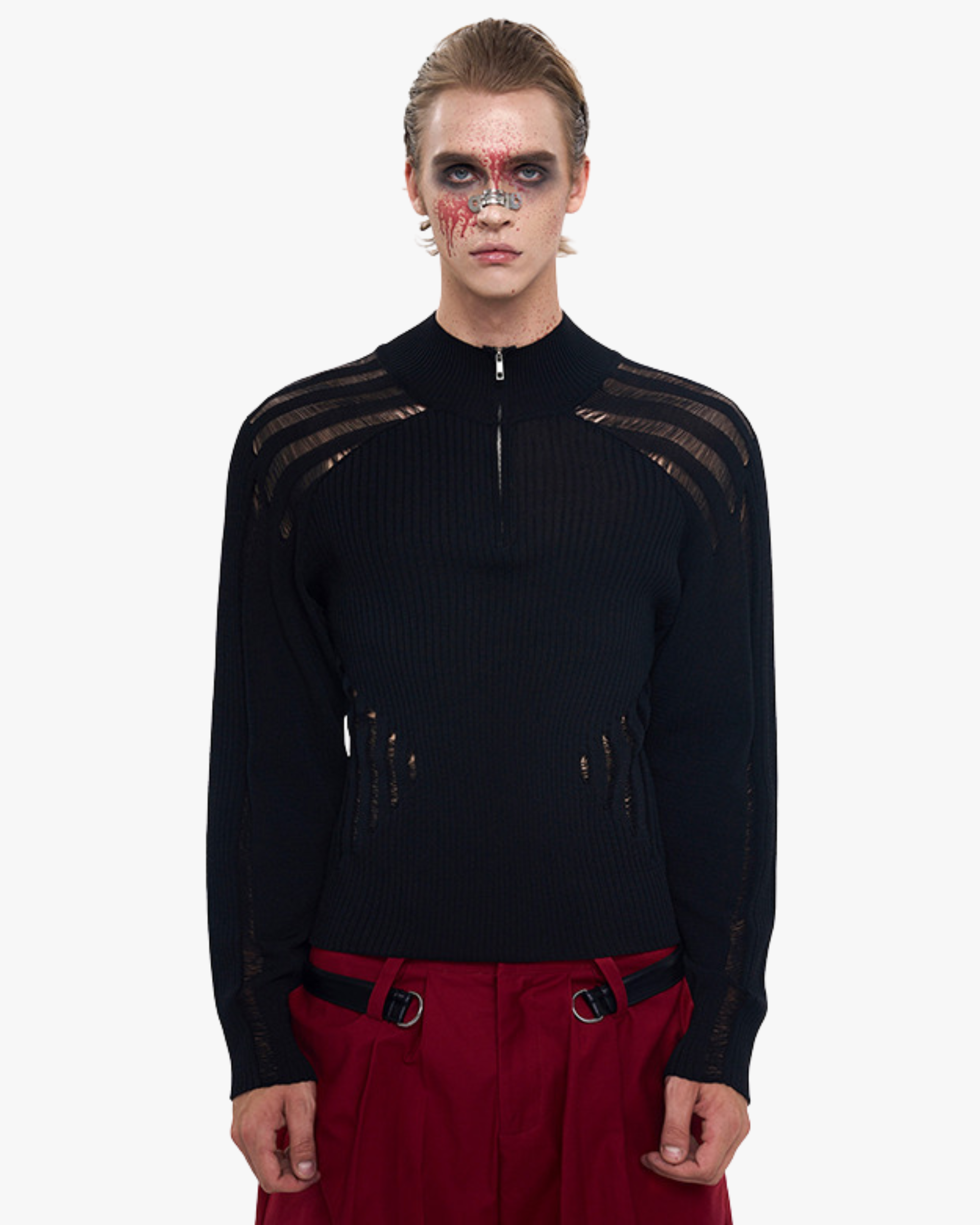 Shredline Knit Pullover