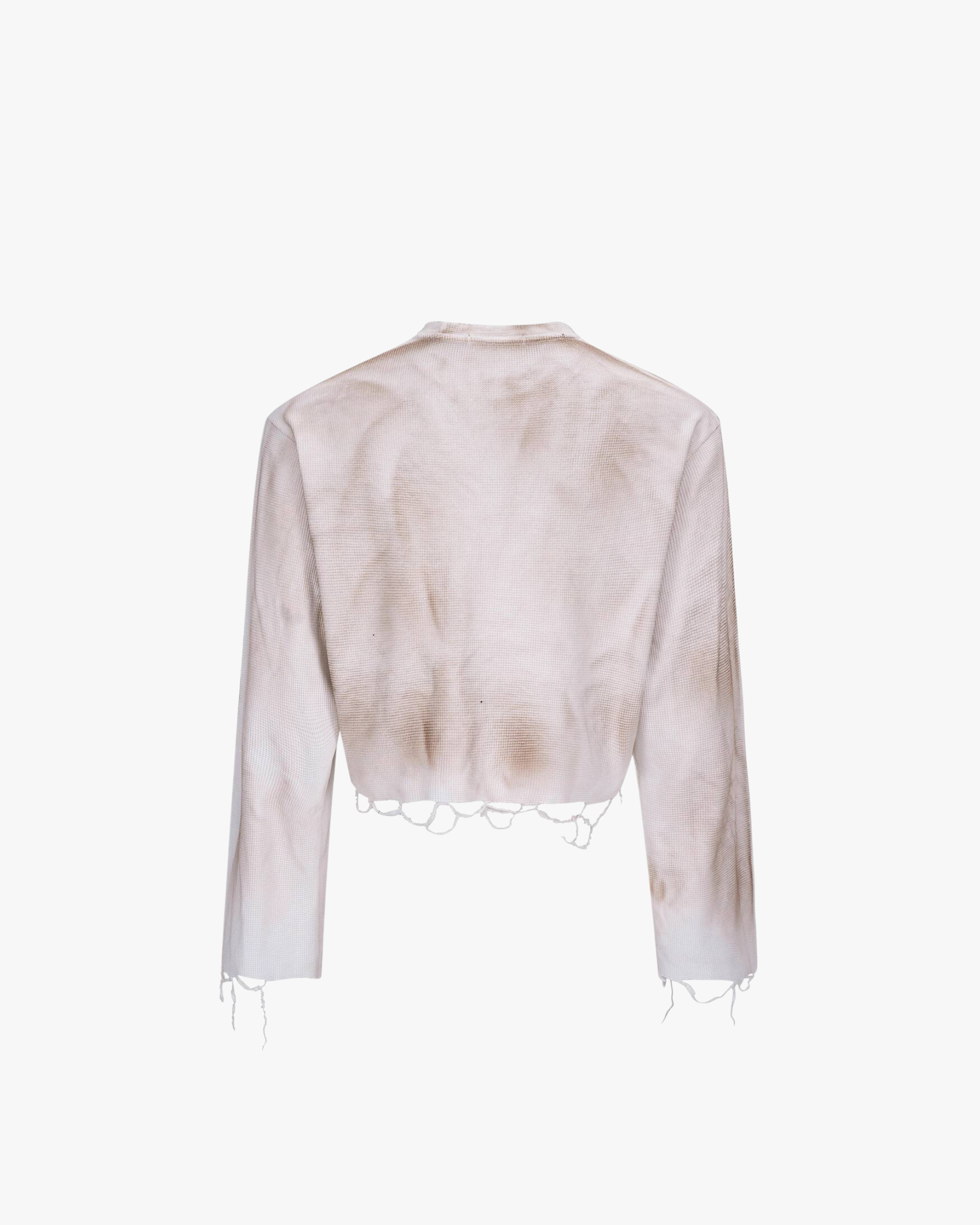 Distressed Crop Sweatshirt