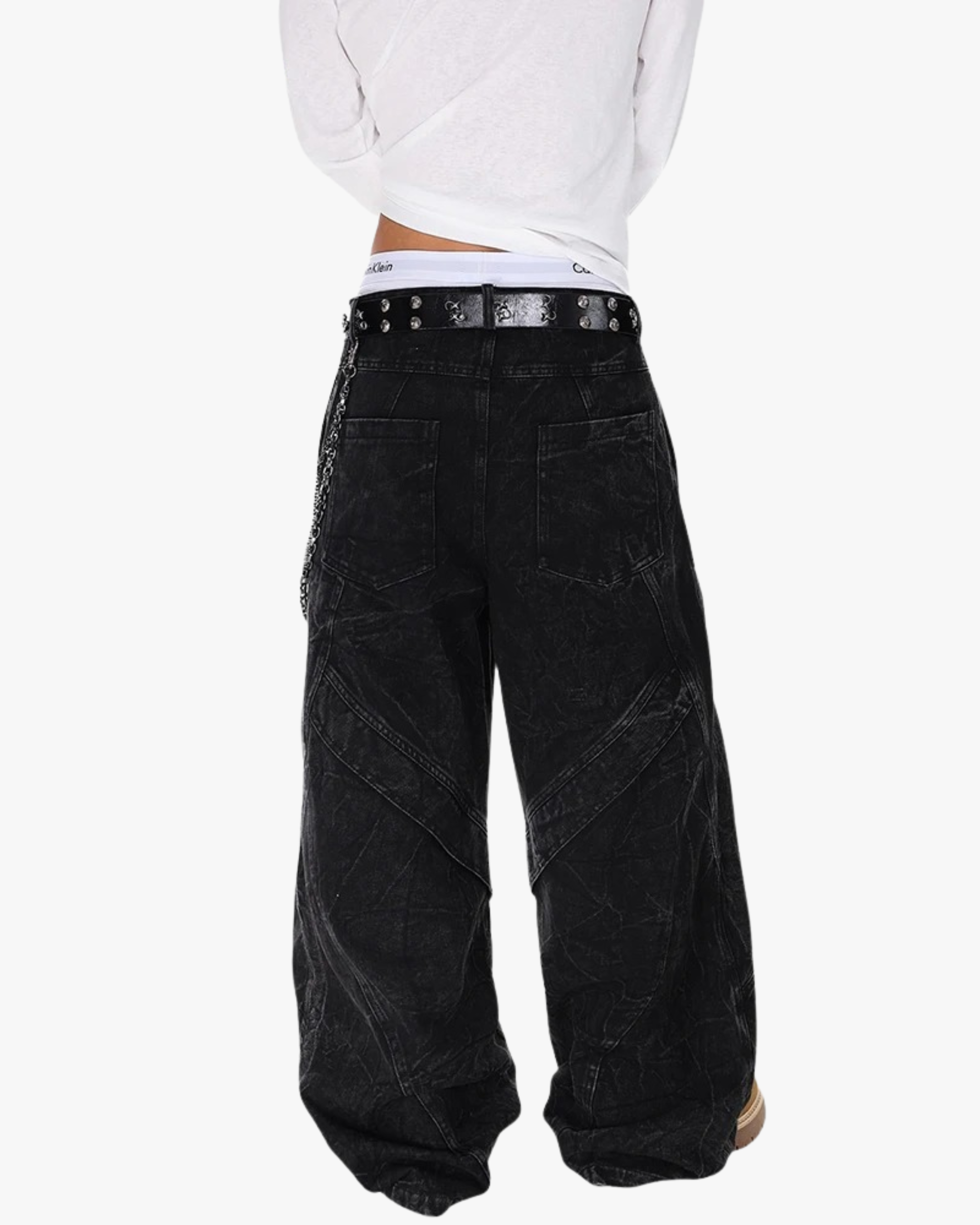 Wraith Stitch Wide-Leg Jeans