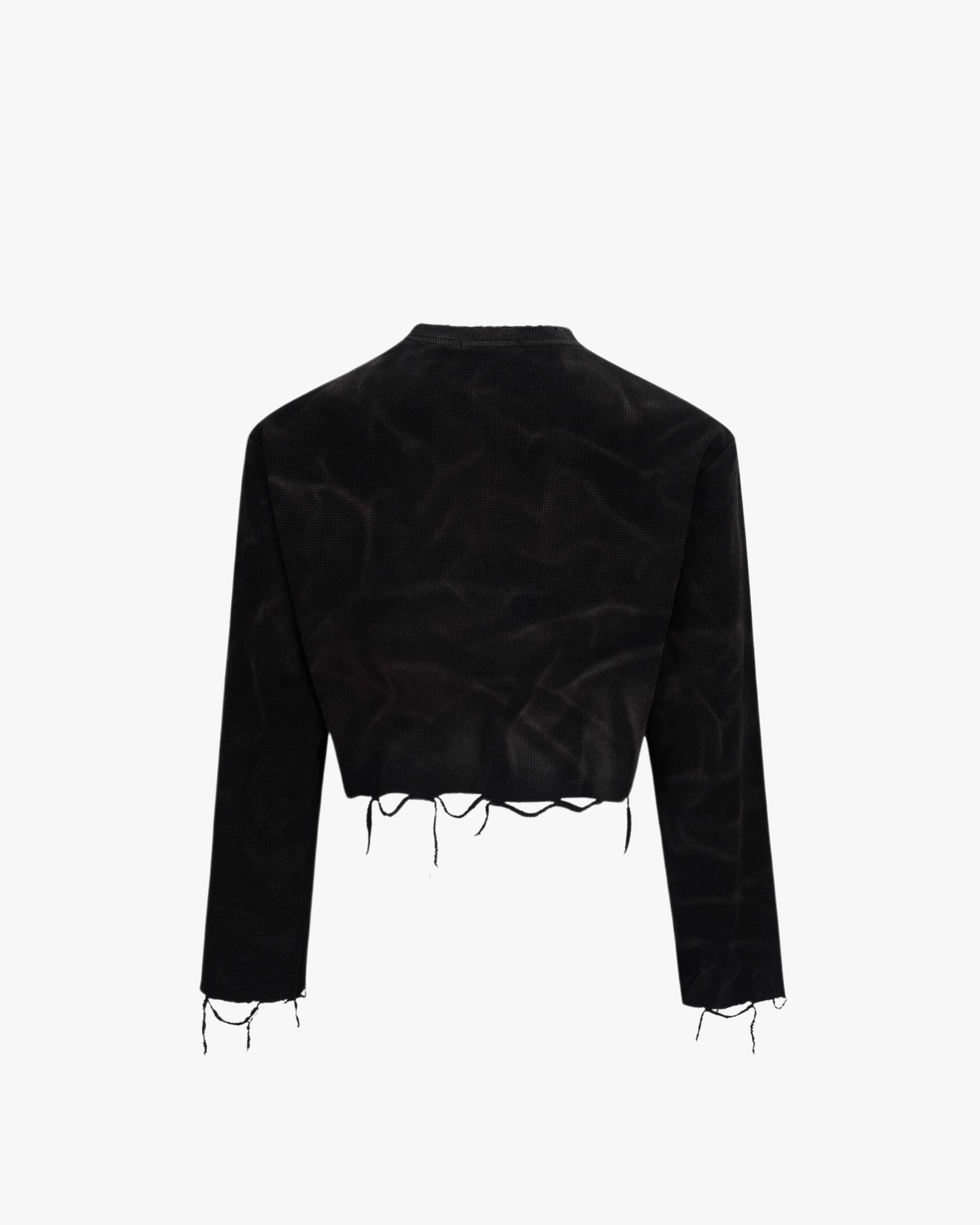 Distressed Crop Sweatshirt