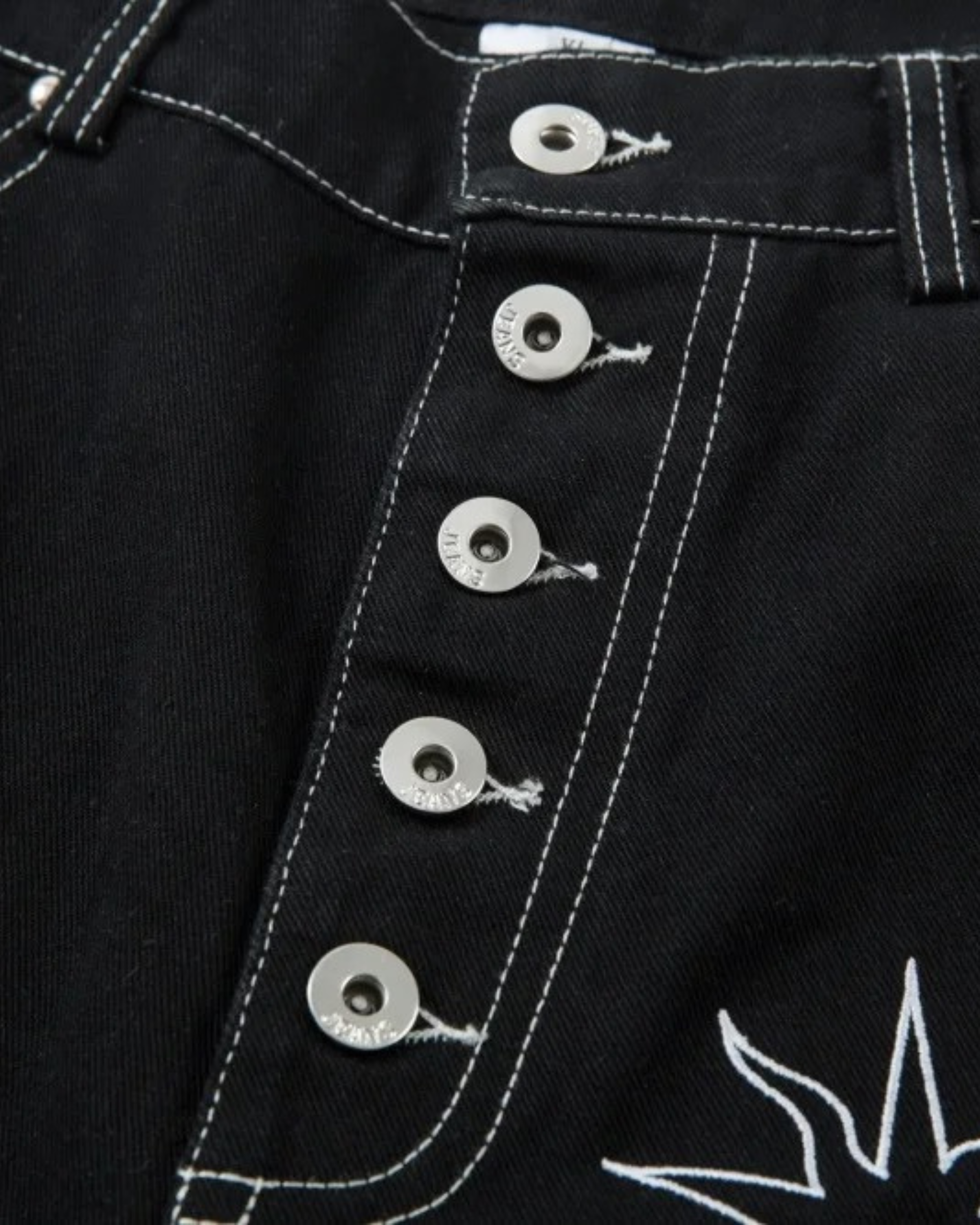 Heraldic Wide-Leg Denim