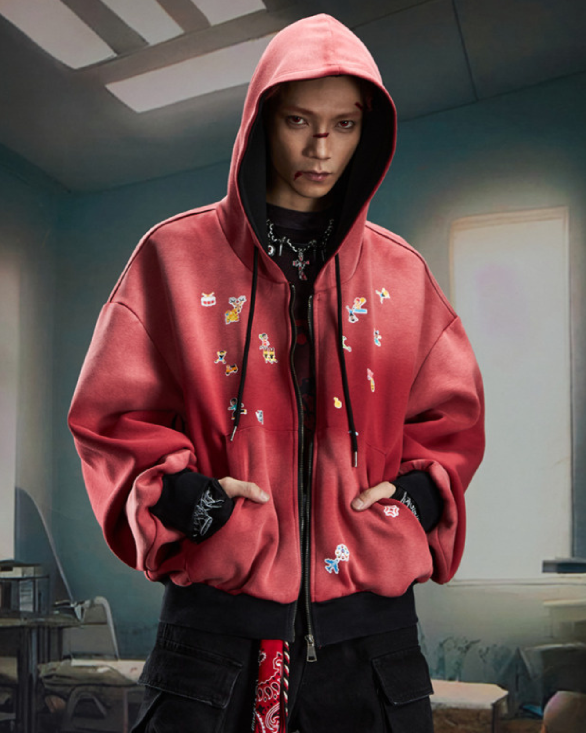 Crimson Oversized Hoodie