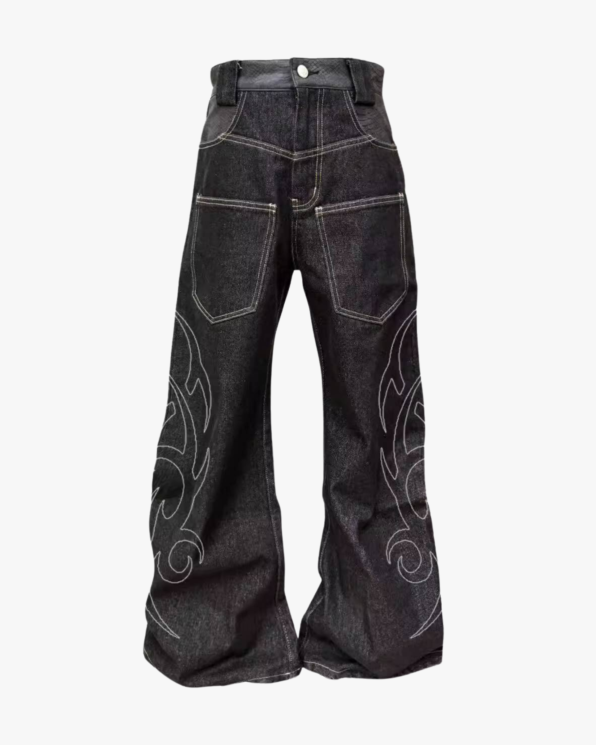 Tribal Wide-Leg Denim