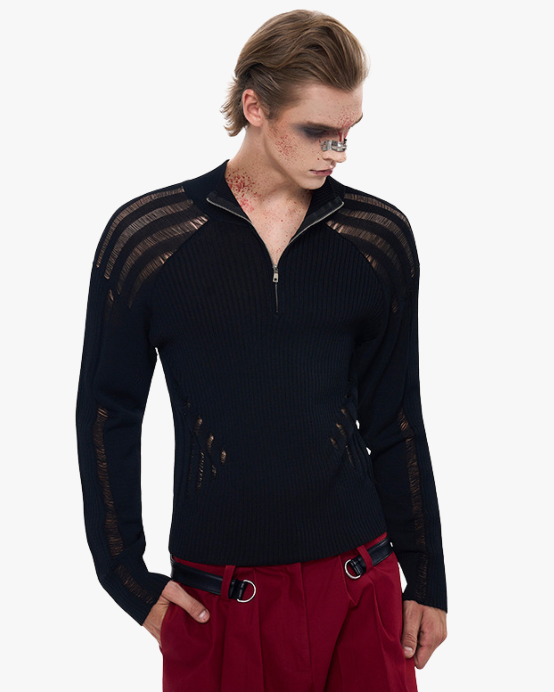 Shredline Knit Pullover