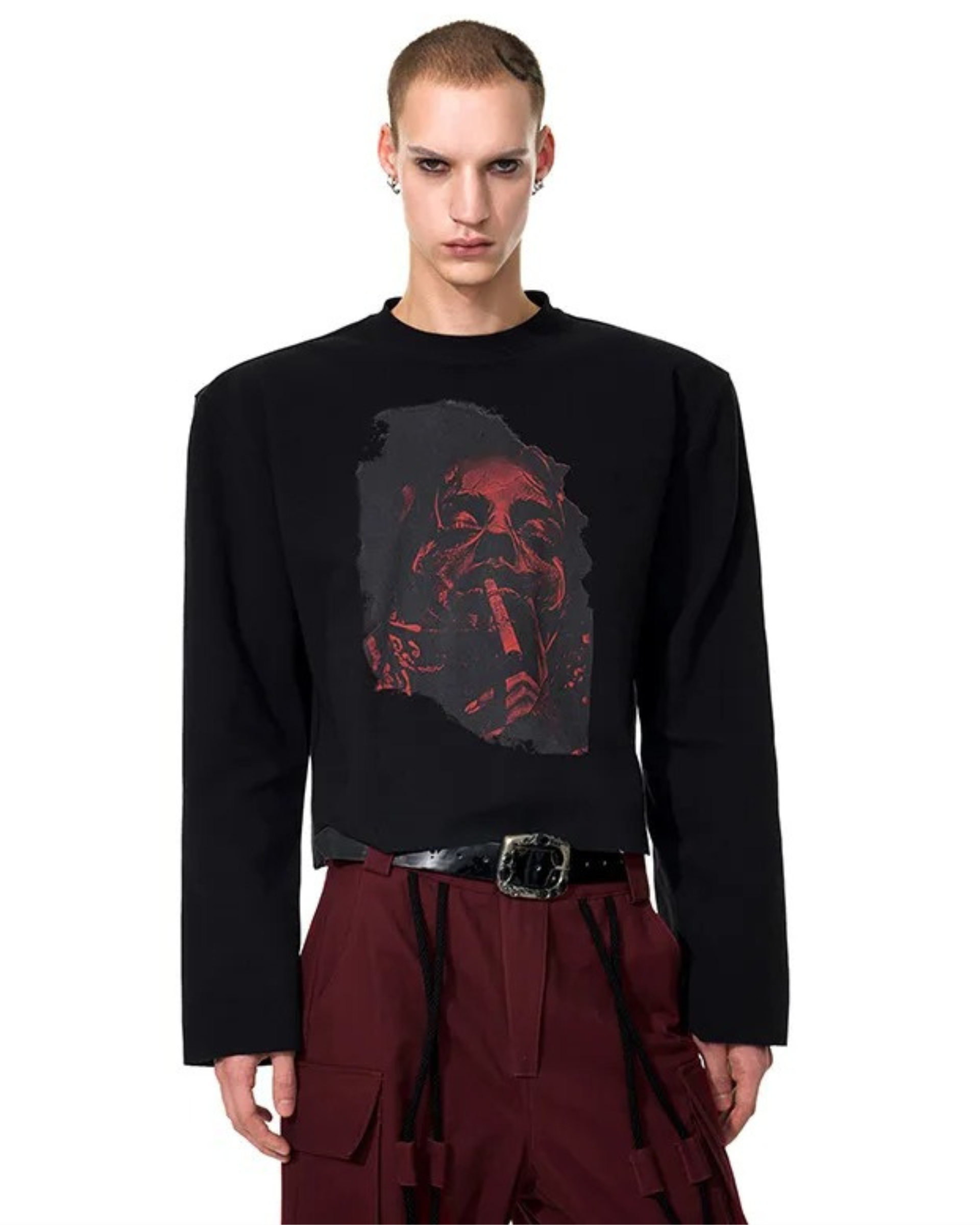 Distressed Print Longsleeve