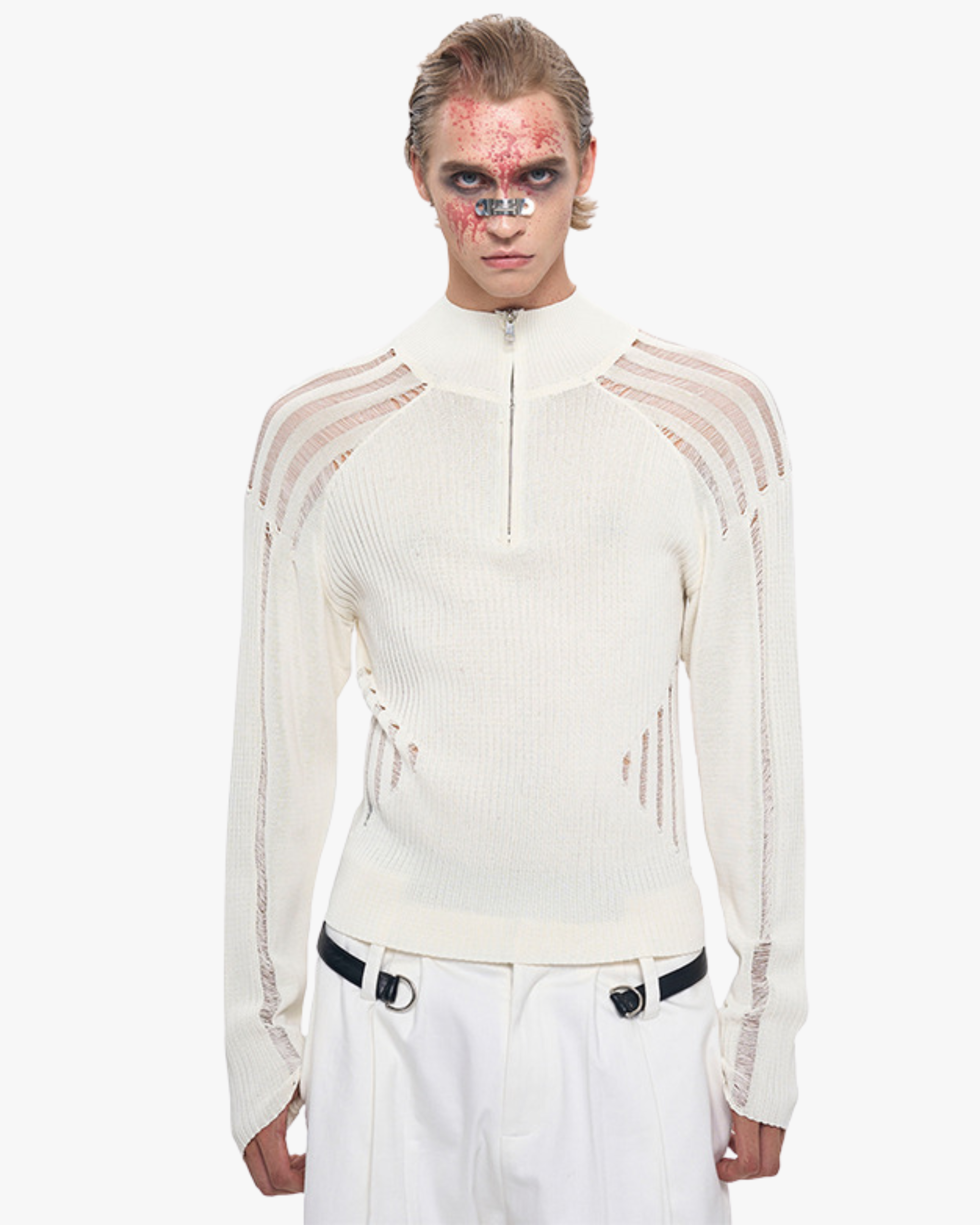 Shredline Knit Pullover