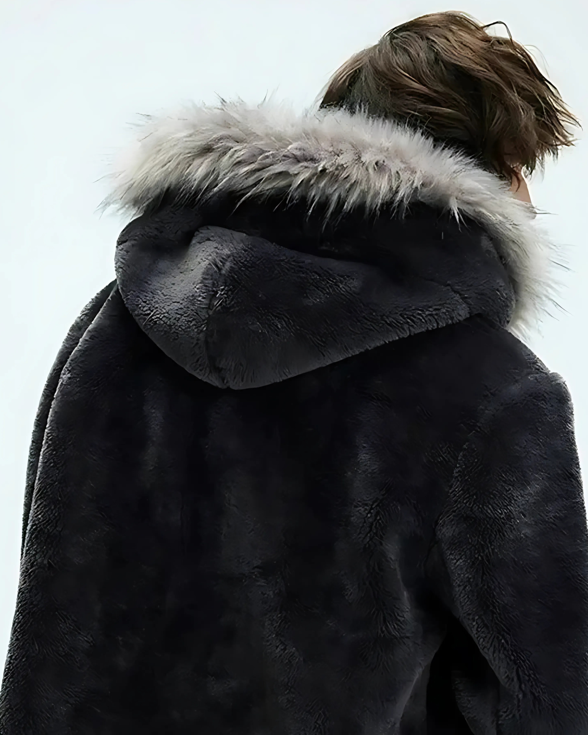 Shadow Fur Hooded Jacket – Arctic Trim